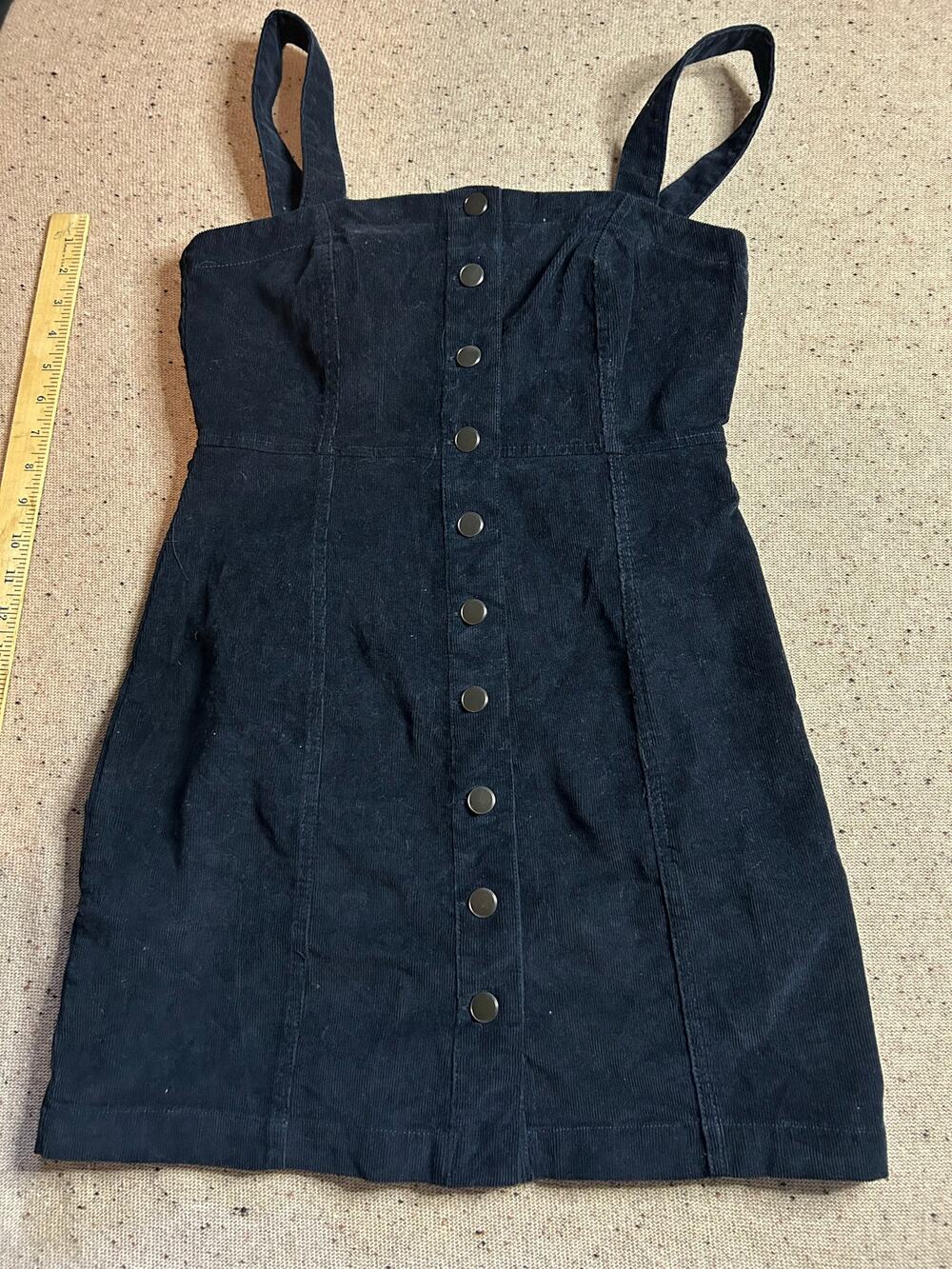 Aeropostale Small Navy Corduroy Button-Up Jumper Preppy Academia Gilmore